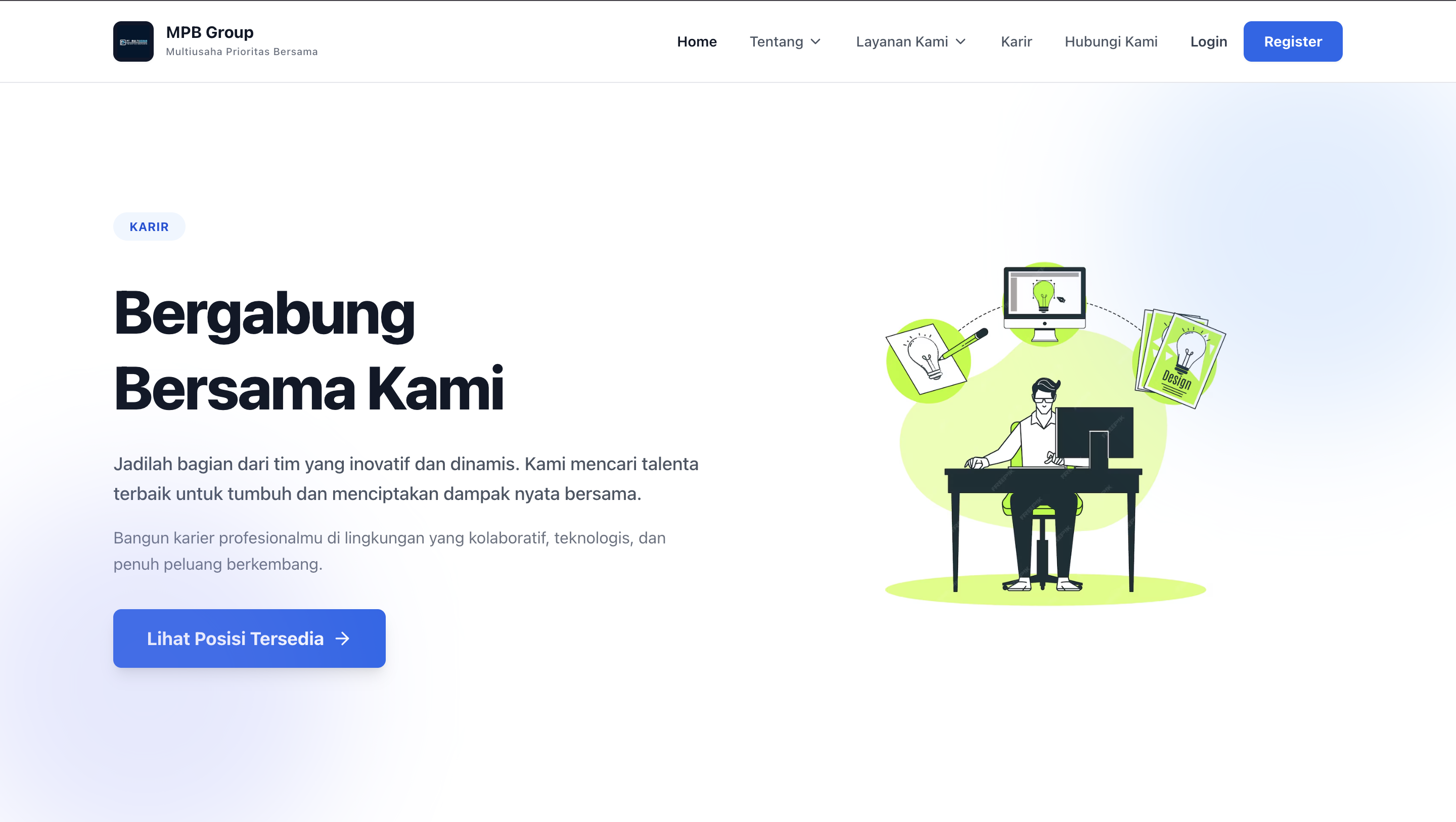 Website Recruitment PT MPB - Jasa Pembuatan Website Rekrutmen Digital